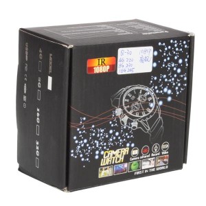Q-30 16GB 1080P HD IR Night Vision Multifunctional Recorder Watch Coffee
