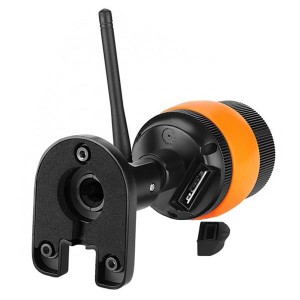 VESKYS 960P Outdoor Waterproof Wireless Security Bullet IP Camera US Plug Black & Orange
