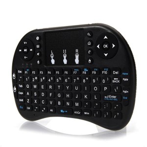 i8 Mini 2.4GHz Wireless Keyboard with Touchpad Black