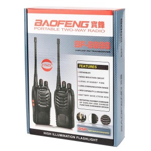 Baofeng BF-888S 5W 400-470MHz Handheld Walkie Talkie Black (2pcs/Pair)