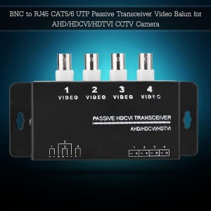 BNC to RJ45 CAT5/6 UTP Passive Transceiver Video Balun for AHD/HDCVI/HDTVI CCTV Camera 4-CH