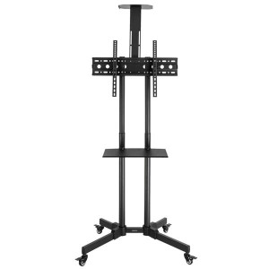 Leadzm TSY 1600 32-70" TV Mobile Cart Weight Bearing 60kg Maximum VESA 400*600 Up and Down Adjustable 15° with Pulley Tray Camera Bracket