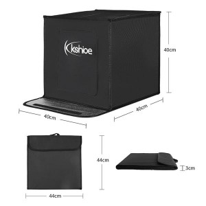 kshioe 40cm 16" x 16" Desktop Photo Studio Adjustable Folding Portable