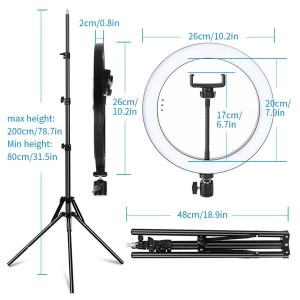 [UK] Vamery 10 Inch RGB With Beauty Mirror And Tripod Set